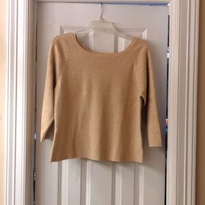 Worthington cropped gold sweater